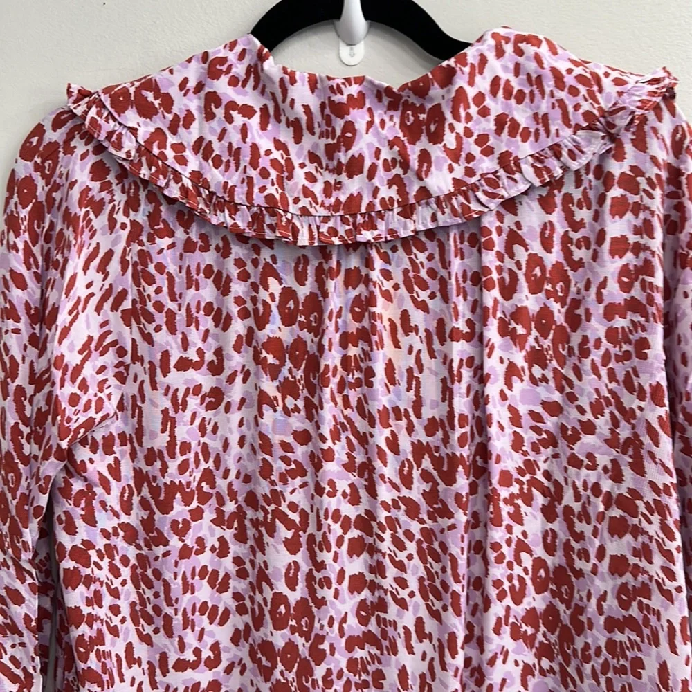 NWT whistles summer cheetah collar top - Picture 7 of 8